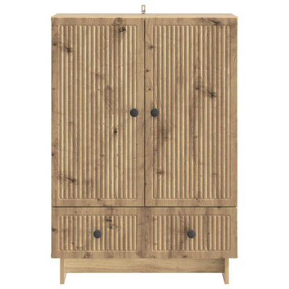 vidaXL Sideboard Artisan Oak 66 x 34.5 x 95 cm Engineered Wood