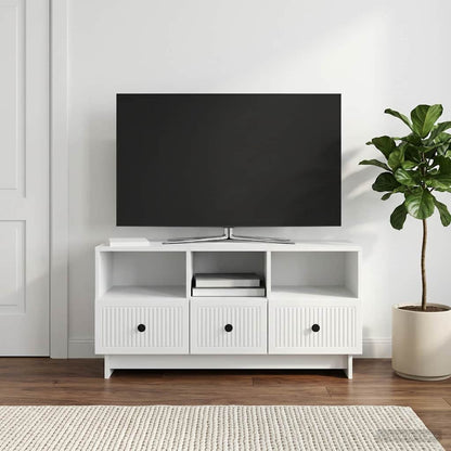 vidaXL TV Cabinet with Drawer White 102 x 34.5 x 50 cm Engineered Wood