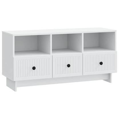 vidaXL TV Cabinet with Drawer White 102 x 34.5 x 50 cm Engineered Wood