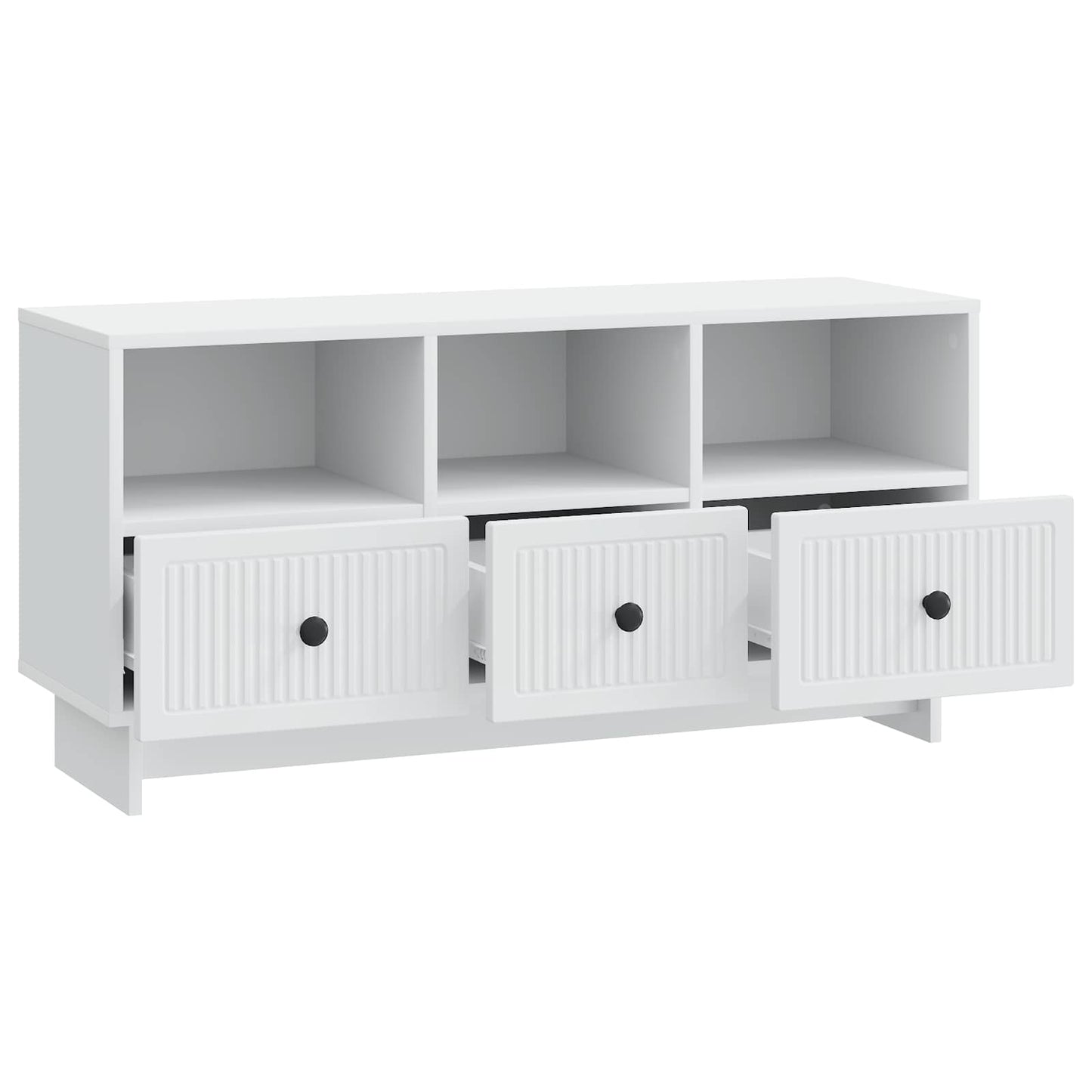 vidaXL TV Cabinet with Drawer White 102 x 34.5 x 50 cm Engineered Wood