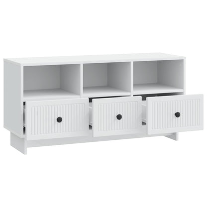 vidaXL TV Cabinet with Drawer White 102 x 34.5 x 50 cm Engineered Wood
