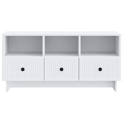 vidaXL TV Cabinet with Drawer White 102 x 34.5 x 50 cm Engineered Wood
