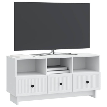 vidaXL TV Cabinet with Drawer White 102 x 34.5 x 50 cm Engineered Wood