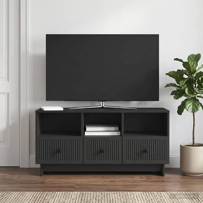 vidaXL TV Cabinet with Drawer Black 102 x 34.5 x 50 cm Engineered Wood