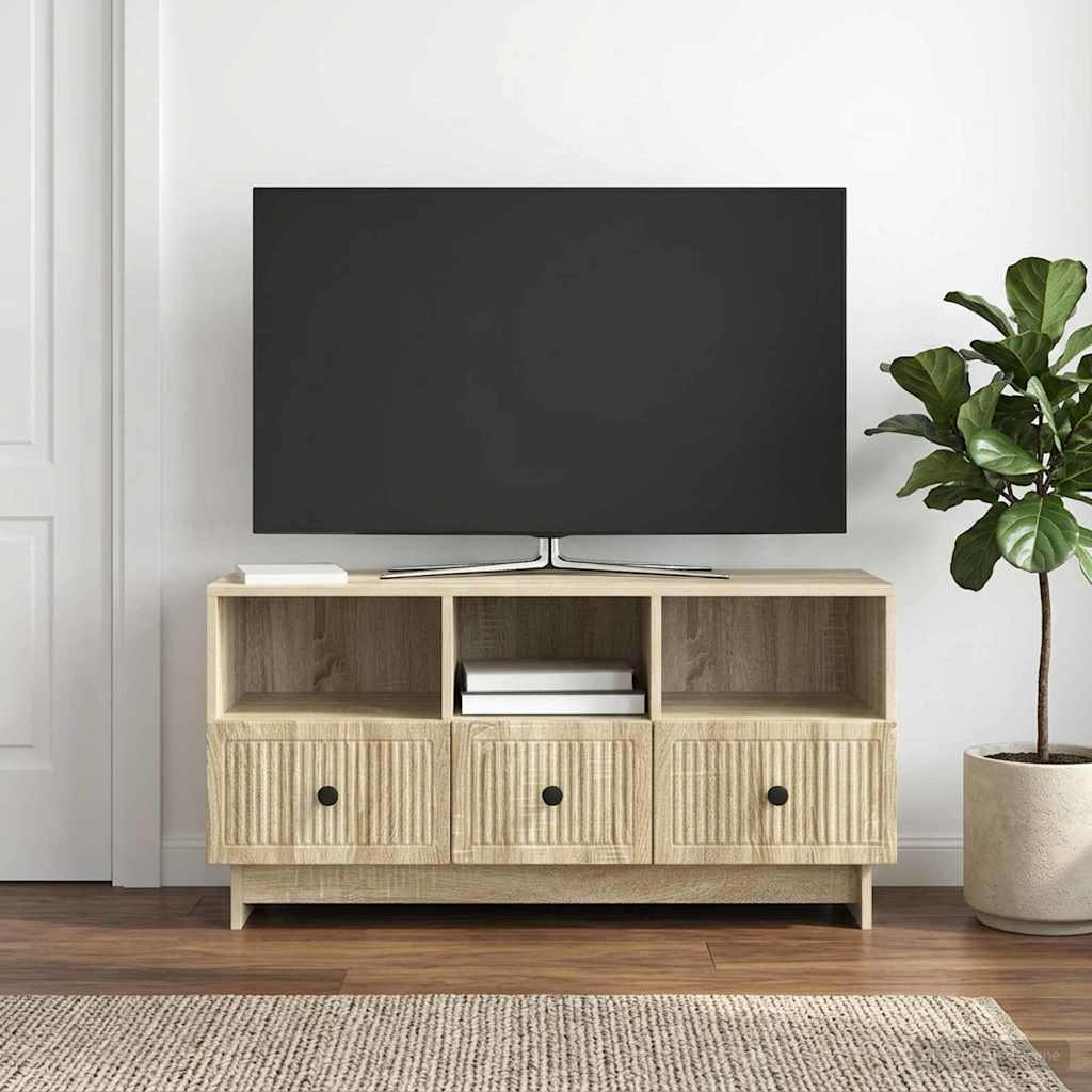 vidaXL TV Cabinet Sonoma Oak 102 x 34.5 x 50 cm Engineered Wood