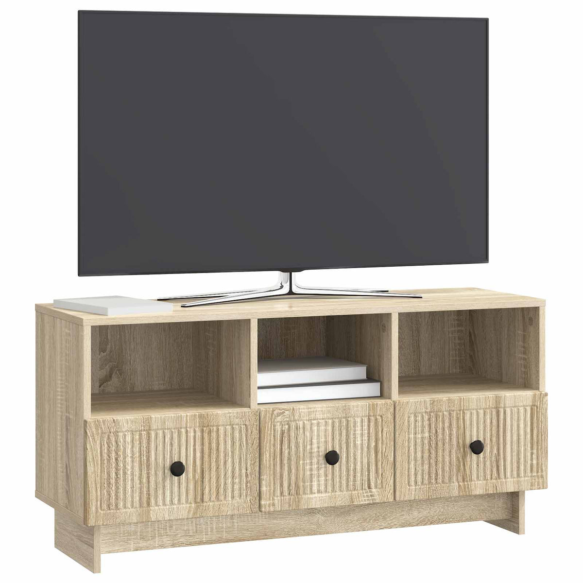 vidaXL TV Cabinet Sonoma Oak 102 x 34.5 x 50 cm Engineered Wood