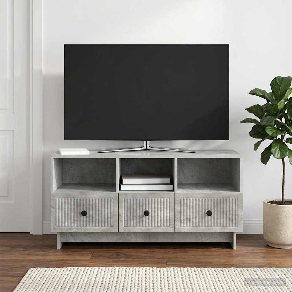 vidaXL TV Cabinet Concrete Grey 102 x 34.5 x 50 cm Engineered Wood