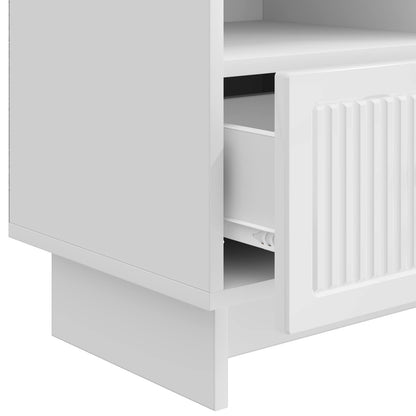 vidaXL TV Cabinet High Gloss White 102 x 34.5 x 50 cm Engineered Wood