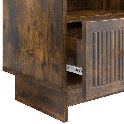 vidaXL TV Cabinet Smoked Oak 102 x 34.5 x 50 cm Engineered Wood