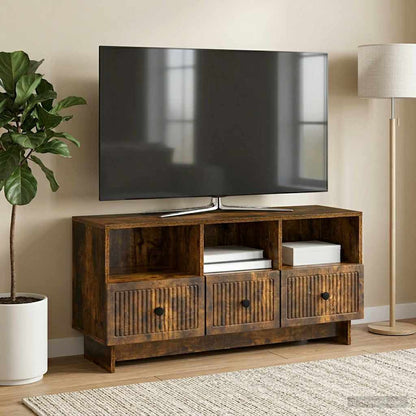 vidaXL TV Cabinet Smoked Oak 102 x 34.5 x 50 cm Engineered Wood
