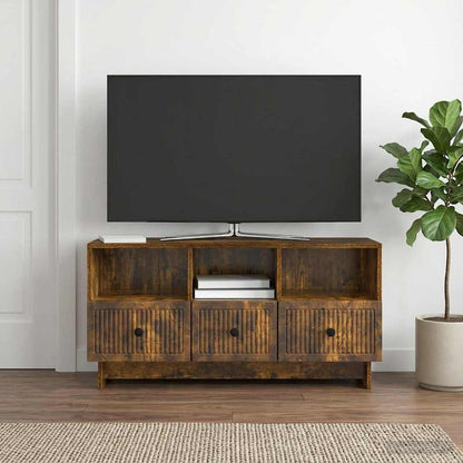 vidaXL TV Cabinet Smoked Oak 102 x 34.5 x 50 cm Engineered Wood