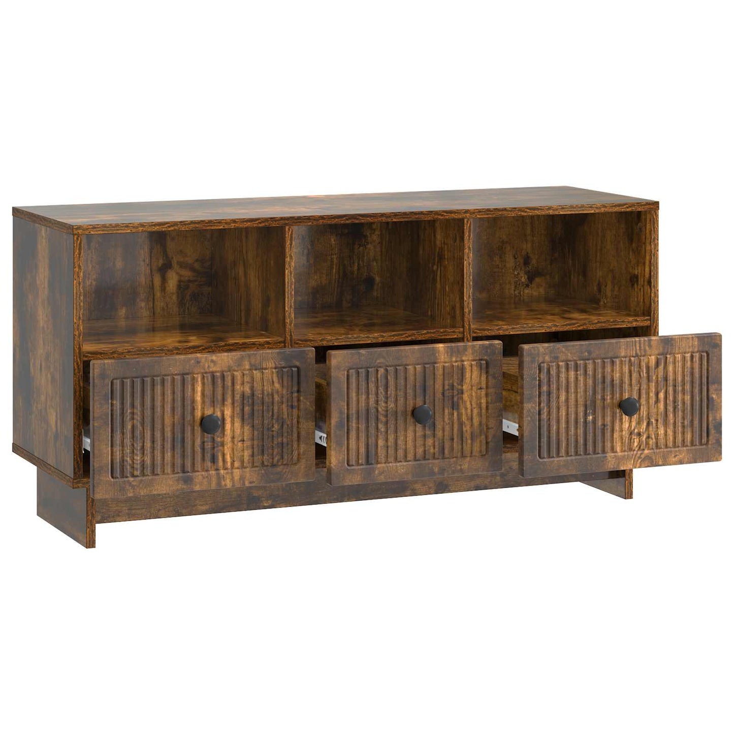vidaXL TV Cabinet Smoked Oak 102 x 34.5 x 50 cm Engineered Wood