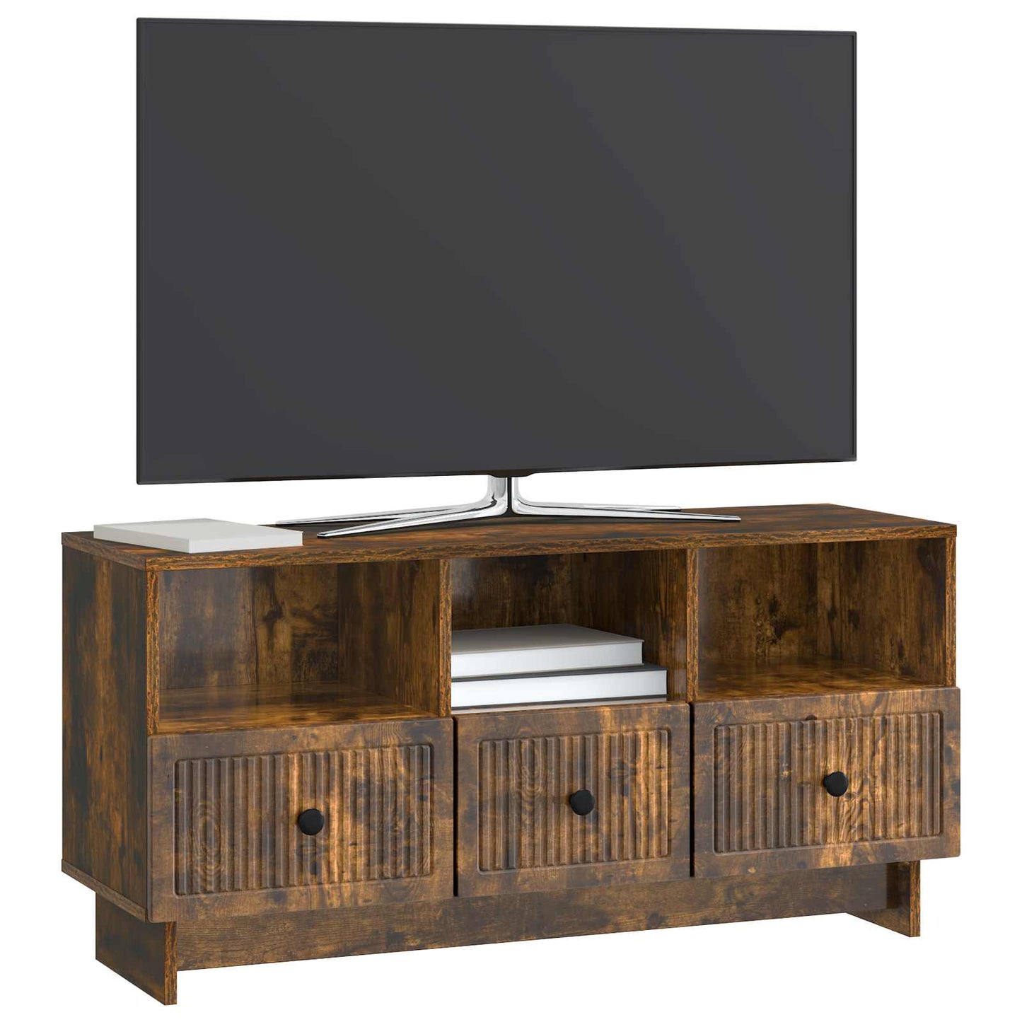 vidaXL TV Cabinet Smoked Oak 102 x 34.5 x 50 cm Engineered Wood