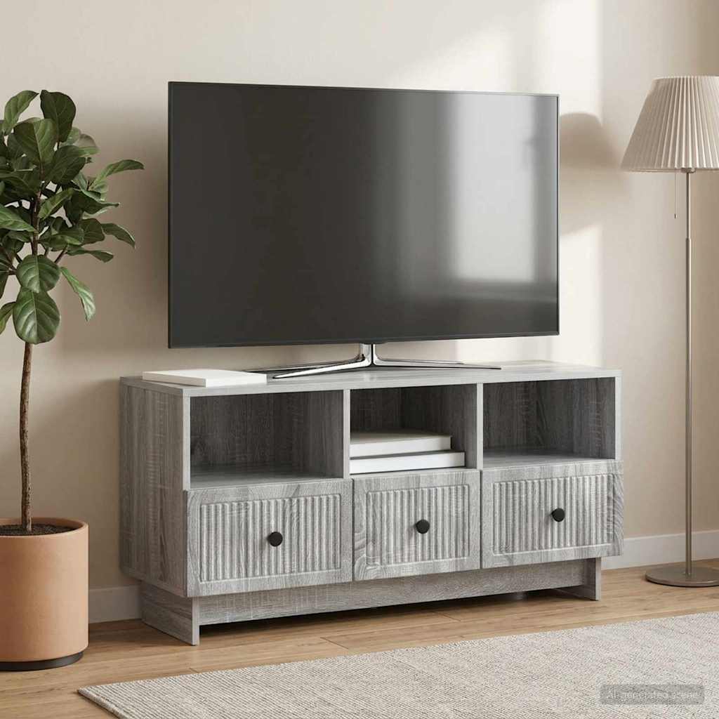 vidaXL TV Cabinet Grey Sonoma 102 x 34.5 x 50 cm Engineered Wood