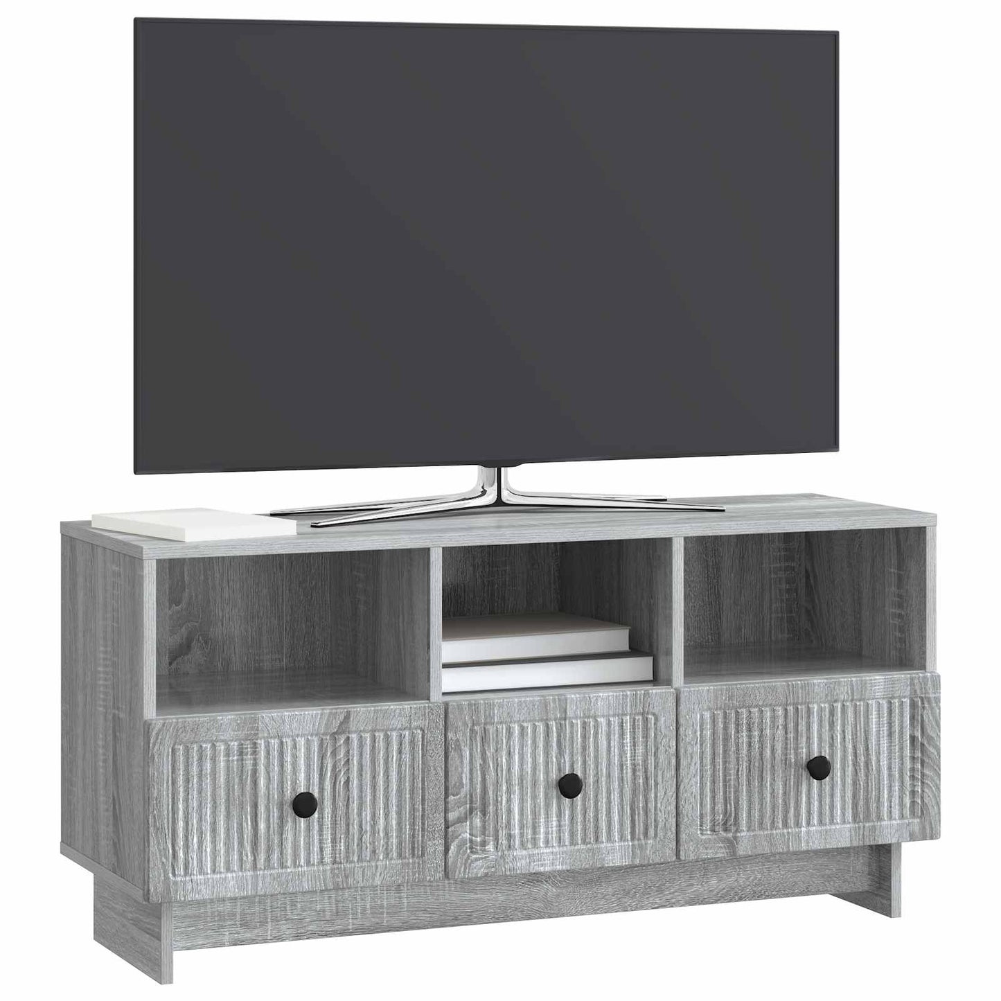 vidaXL TV Cabinet Grey Sonoma 102 x 34.5 x 50 cm Engineered Wood