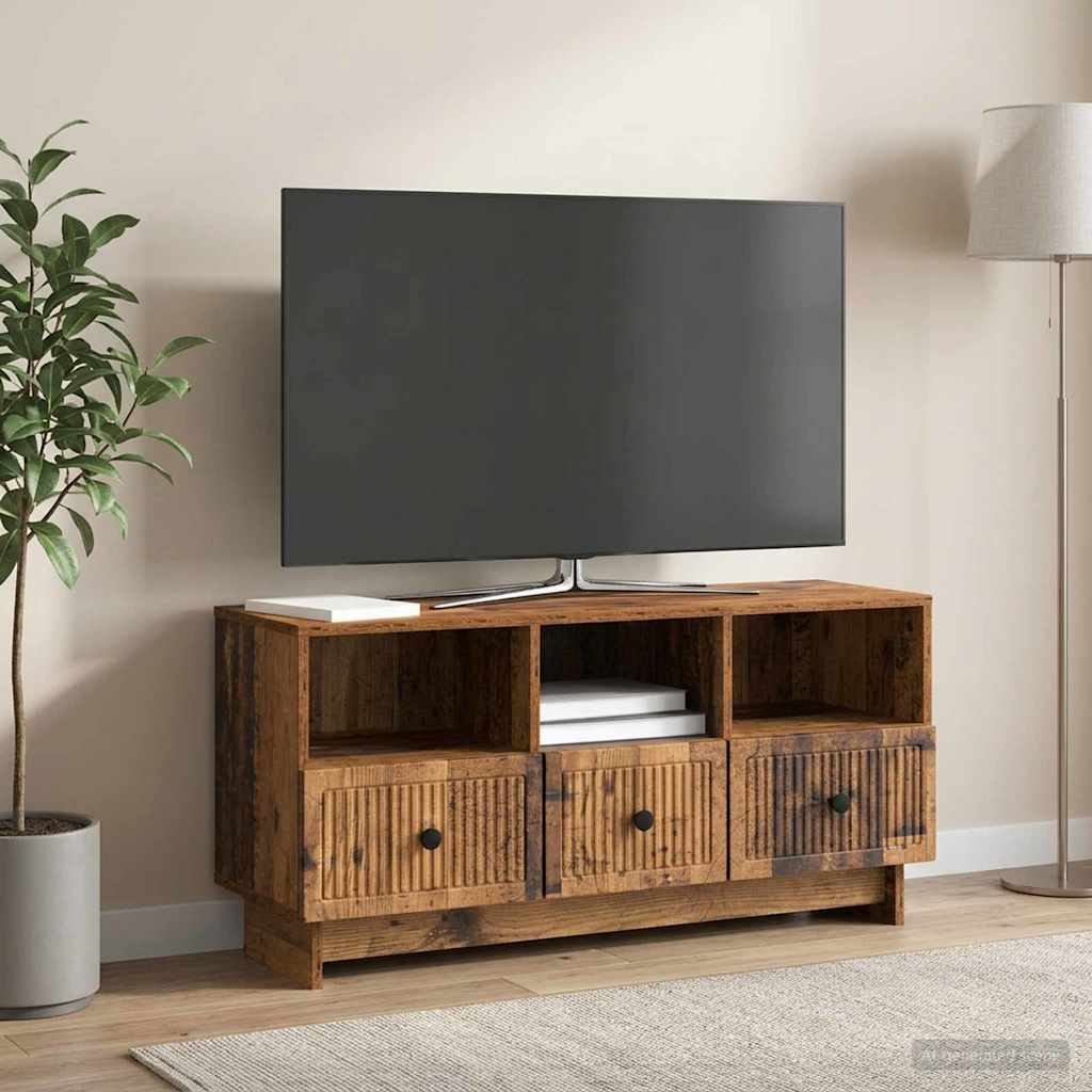 vidaXL TV Cabinet Old Wood 102 x 34.5 x 50 cm Engineered Wood