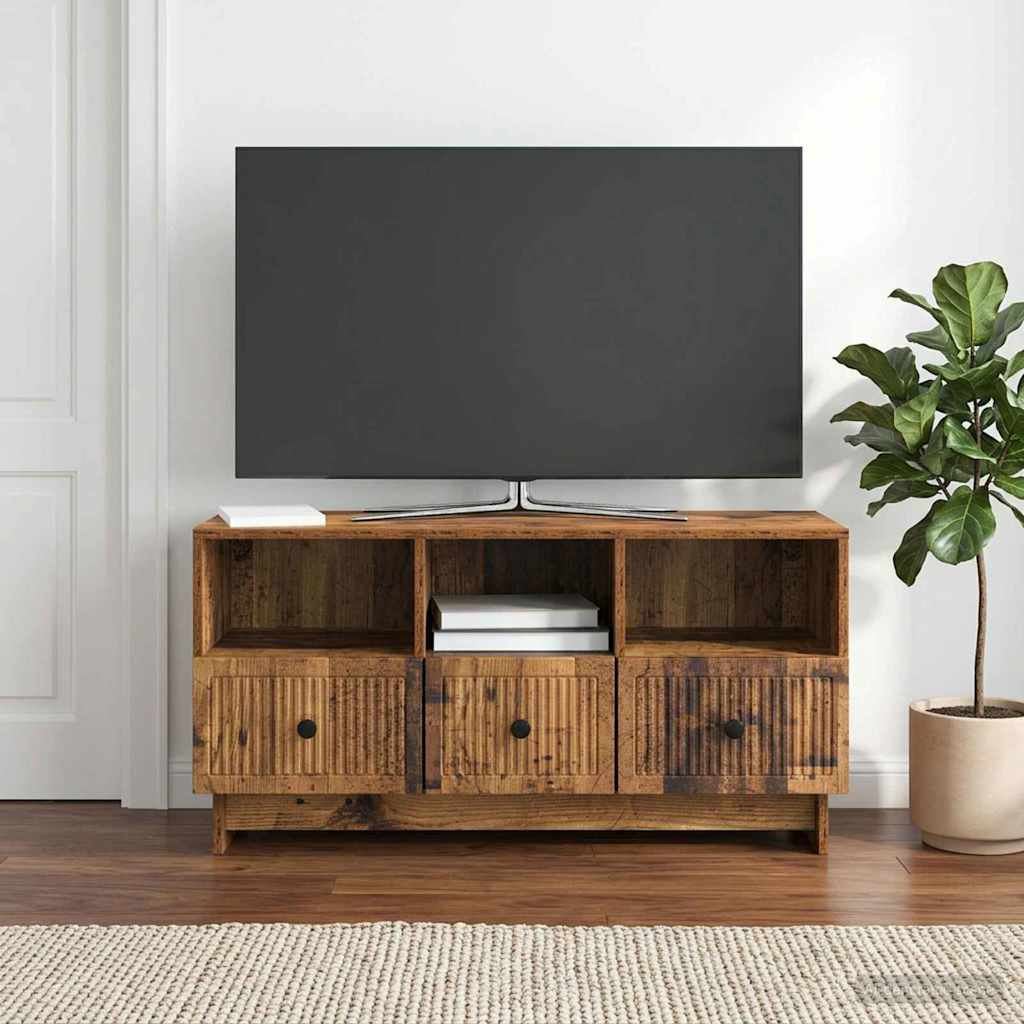 vidaXL TV Cabinet Old Wood 102 x 34.5 x 50 cm Engineered Wood