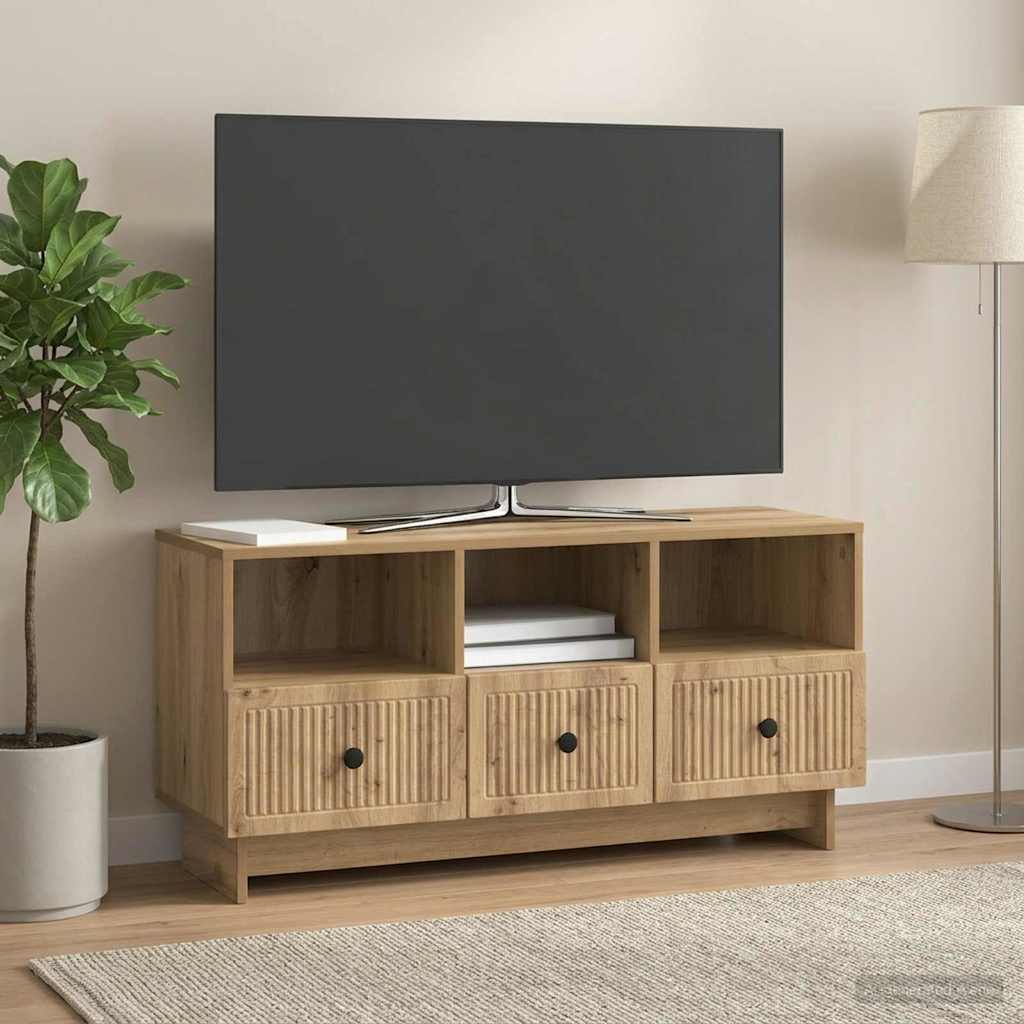 vidaXL TV Cabinet 102 x 34.5 x 50 cm Artisan Oak Engineered Wood