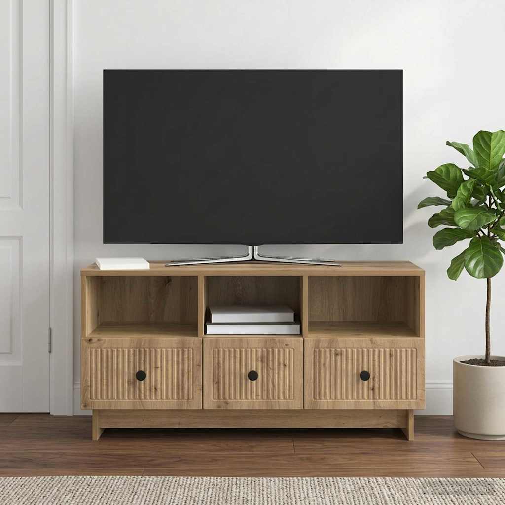 vidaXL TV Cabinet 102 x 34.5 x 50 cm Artisan Oak Engineered Wood