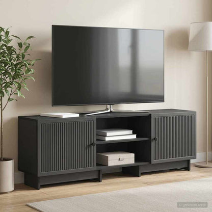 vidaXL TV Cabinet Black 150 x 31 x 50 cm Engineered Wood