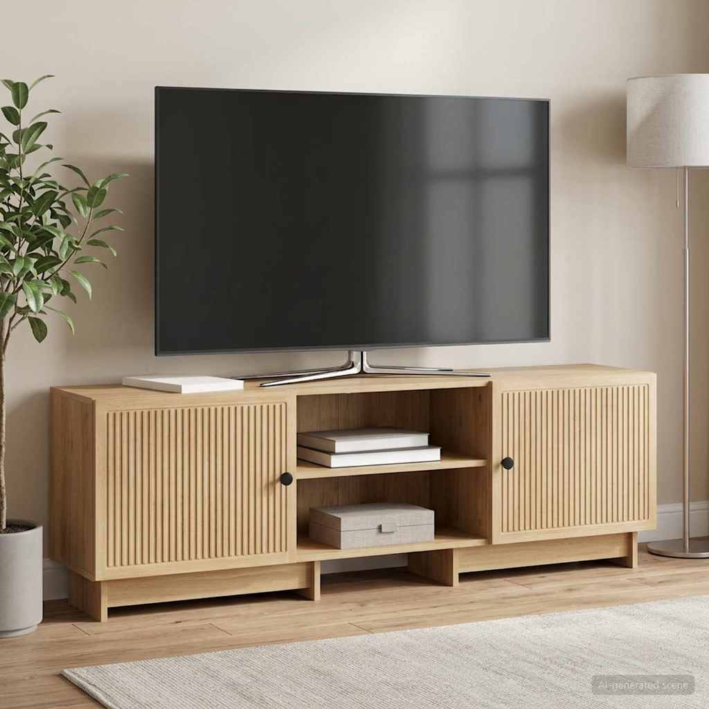 vidaXL TV Cabinet High Gloss White 150 x 31 x 50 cm Engineered Wood