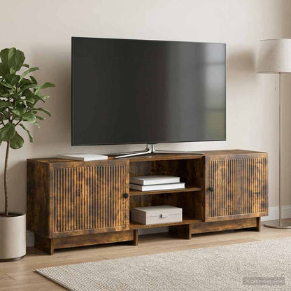 vidaXL TV Cabinet Smoked Oak 150 x 31 x 50 cm Engineered Wood