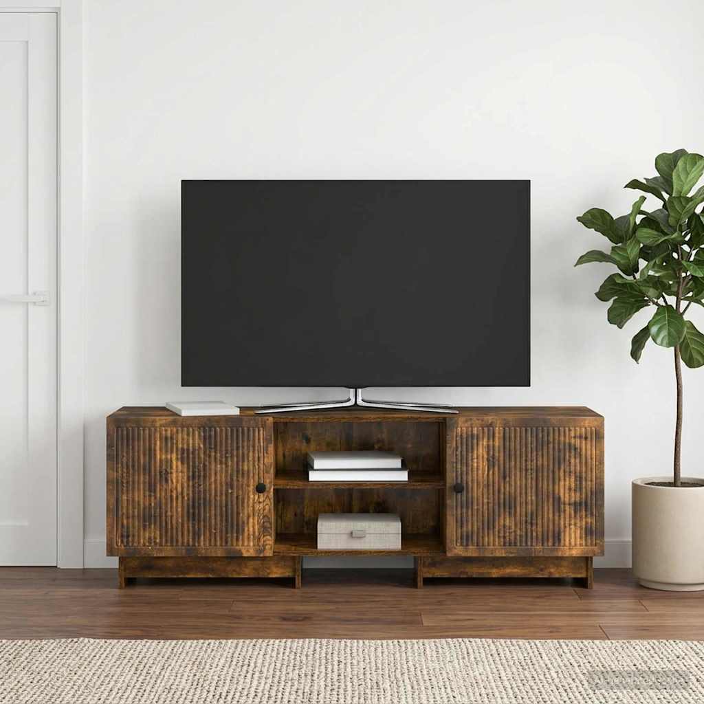 vidaXL TV Cabinet Smoked Oak 150 x 31 x 50 cm Engineered Wood
