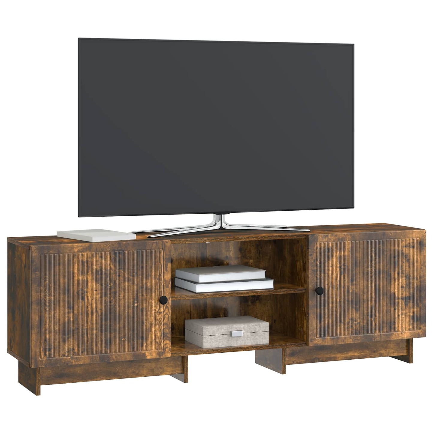 vidaXL TV Cabinet Smoked Oak 150 x 31 x 50 cm Engineered Wood