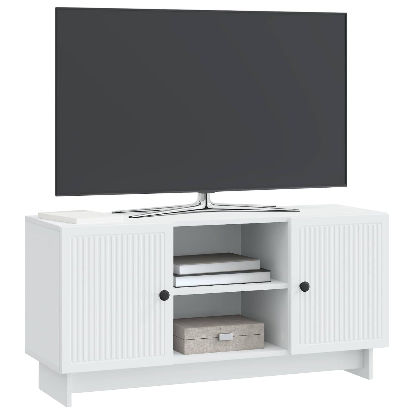 vidaXL TV Cabinet 102 x 34.5 x 50 cm White Engineered Wood
