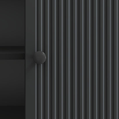 vidaXL TV Cabinet 102 x 34.5 x 50 cm Black Engineered Wood
