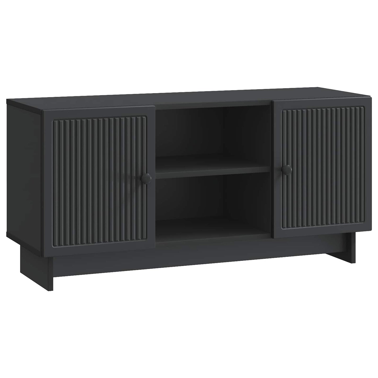 vidaXL TV Cabinet 102 x 34.5 x 50 cm Black Engineered Wood