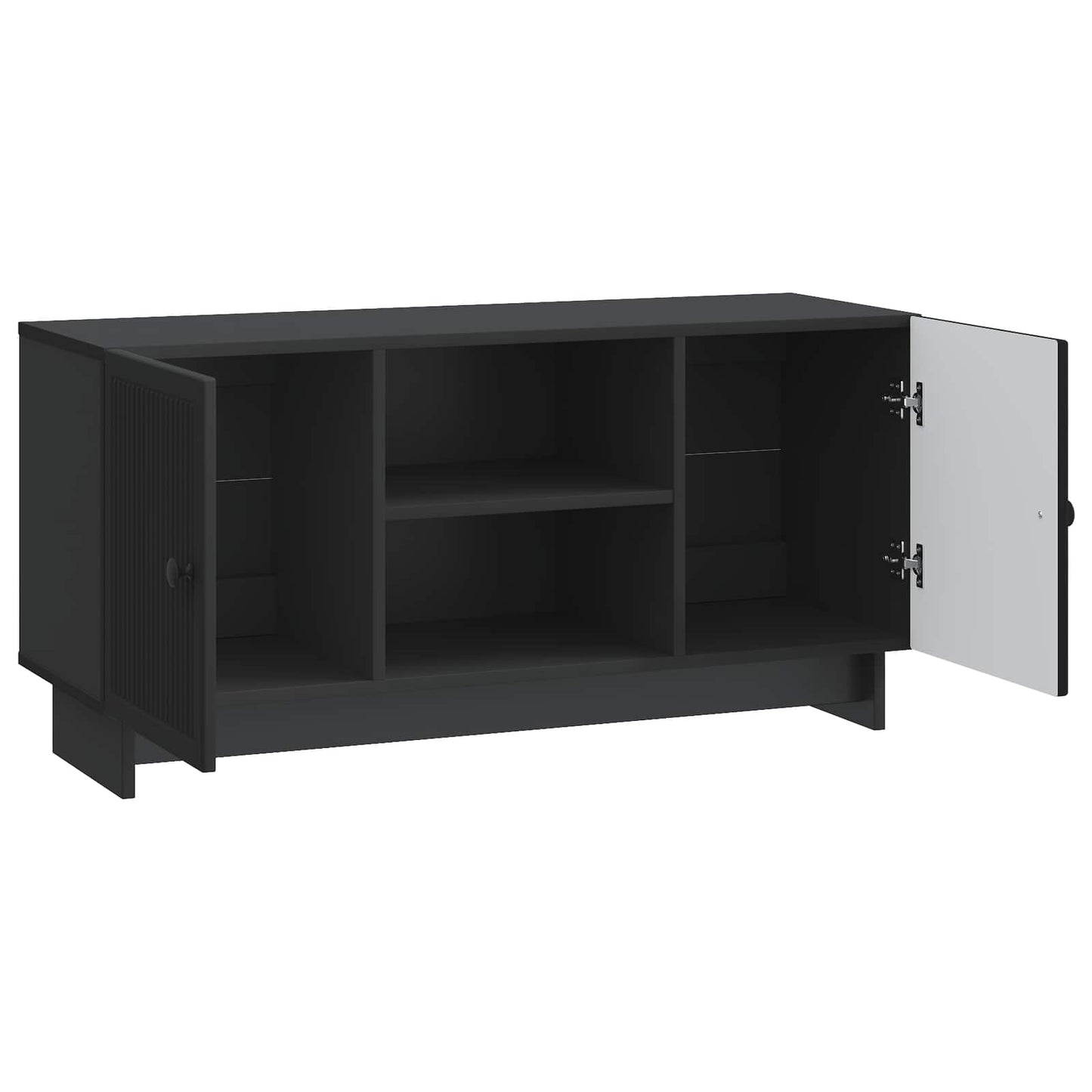 vidaXL TV Cabinet 102 x 34.5 x 50 cm Black Engineered Wood