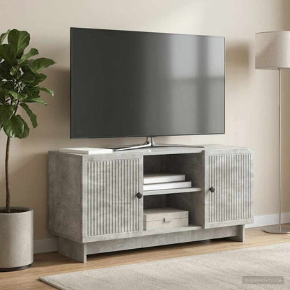 vidaXL TV Cabinet 102 x 34.5 x 50 cm Concrete Grey Engineered Wood