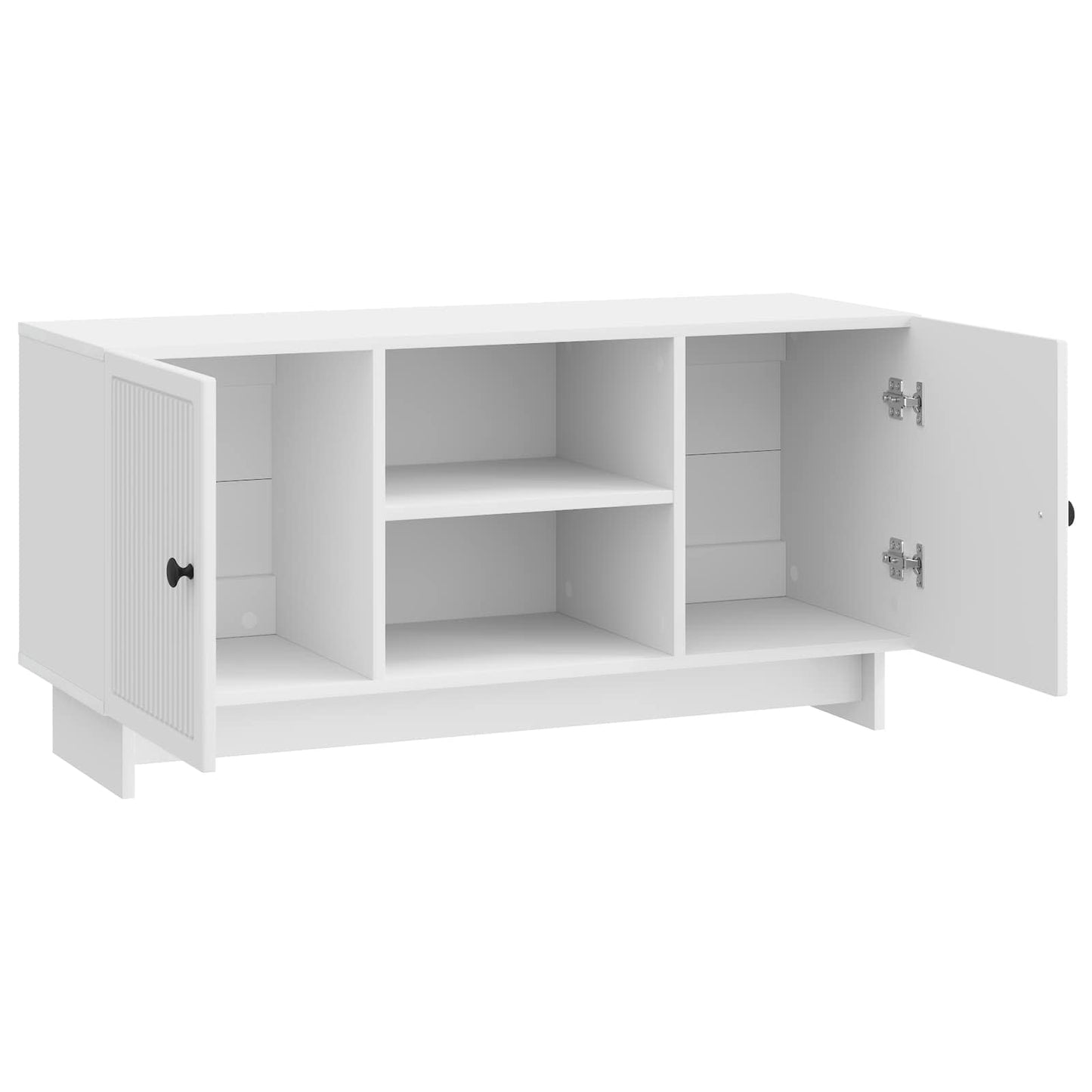 vidaXL TV Cabinet 102 x 34.5 x 50 cm High Gloss White Engineered Wood