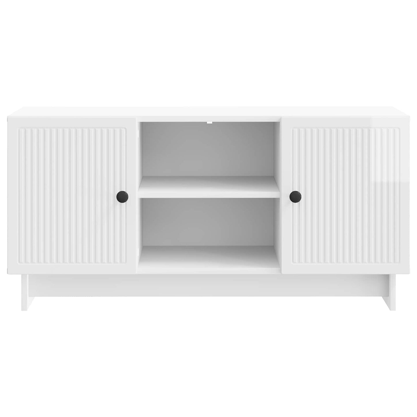vidaXL TV Cabinet 102 x 34.5 x 50 cm High Gloss White Engineered Wood