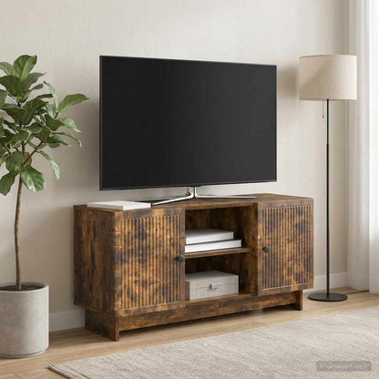 vidaXL TV Cabinet 102 x 34.5 x 50 cm Smoked Oak Engineered Wood