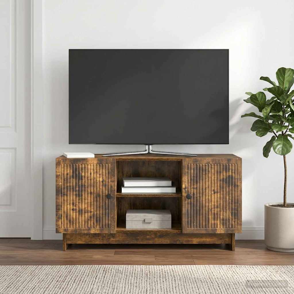 vidaXL TV Cabinet 102 x 34.5 x 50 cm Smoked Oak Engineered Wood