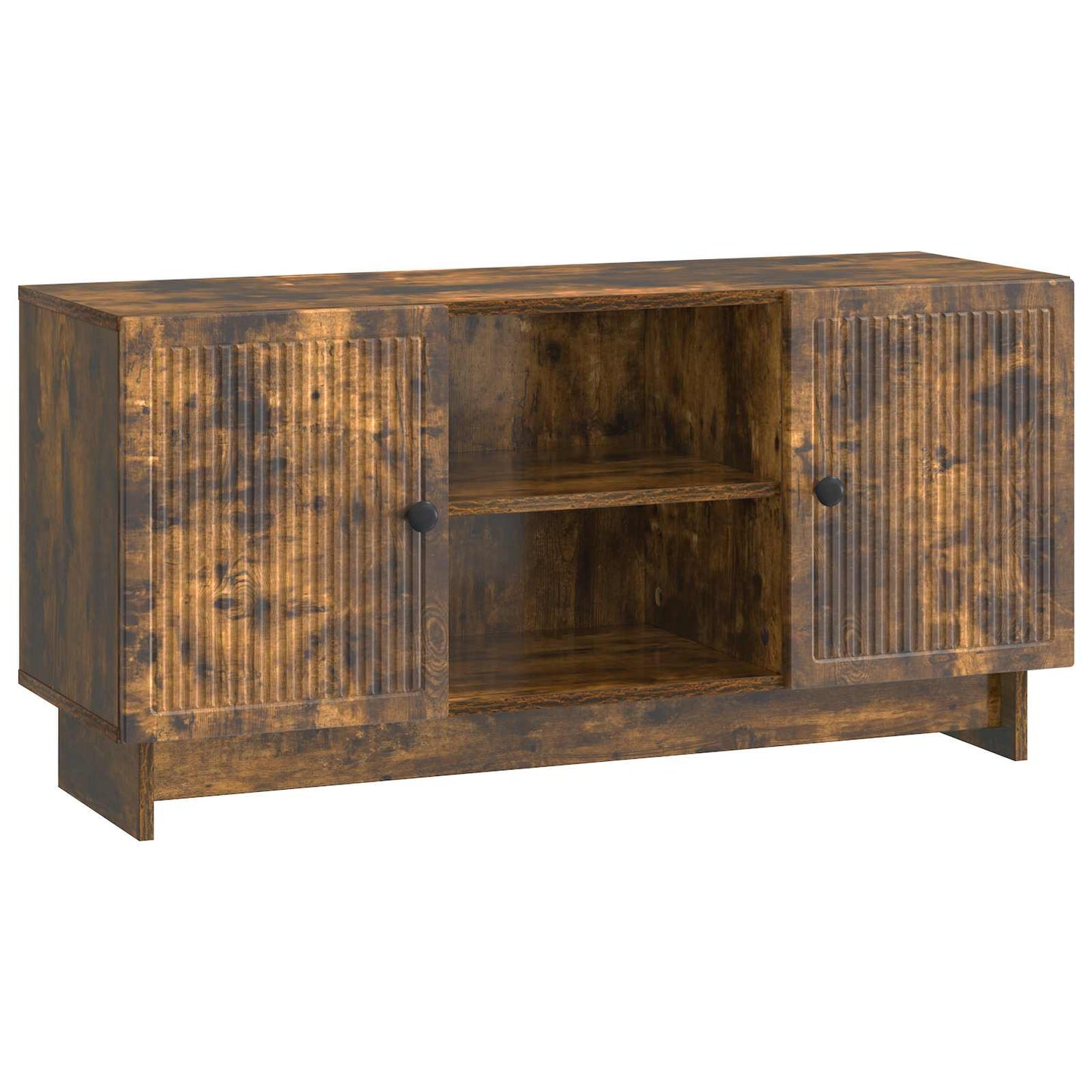 vidaXL TV Cabinet 102 x 34.5 x 50 cm Smoked Oak Engineered Wood