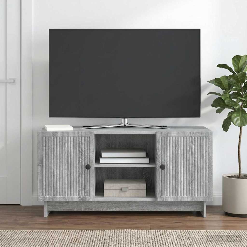 vidaXL TV Cabinet 102 x 34.5 x 50 cm Grey Sonoma Engineered Wood