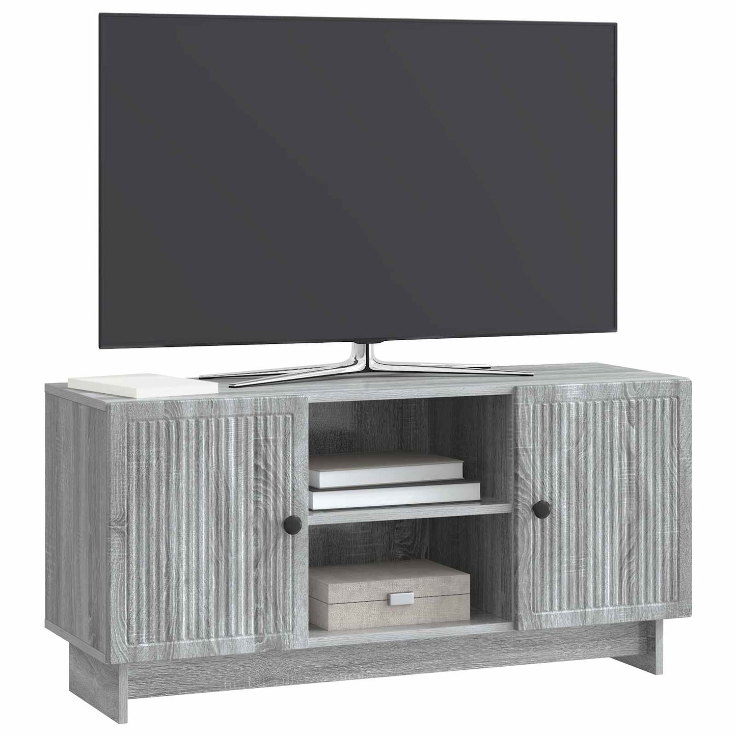 vidaXL TV Cabinet 102 x 34.5 x 50 cm Grey Sonoma Engineered Wood