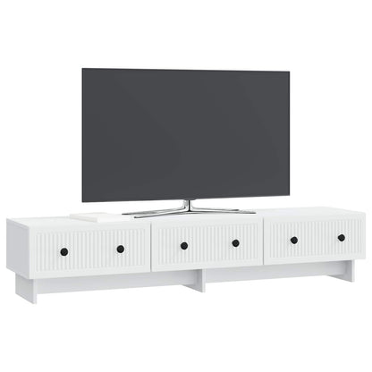vidaXL TV Cabinet with Drawer White 147 x 34.5 x 30 cm Engineered Wood