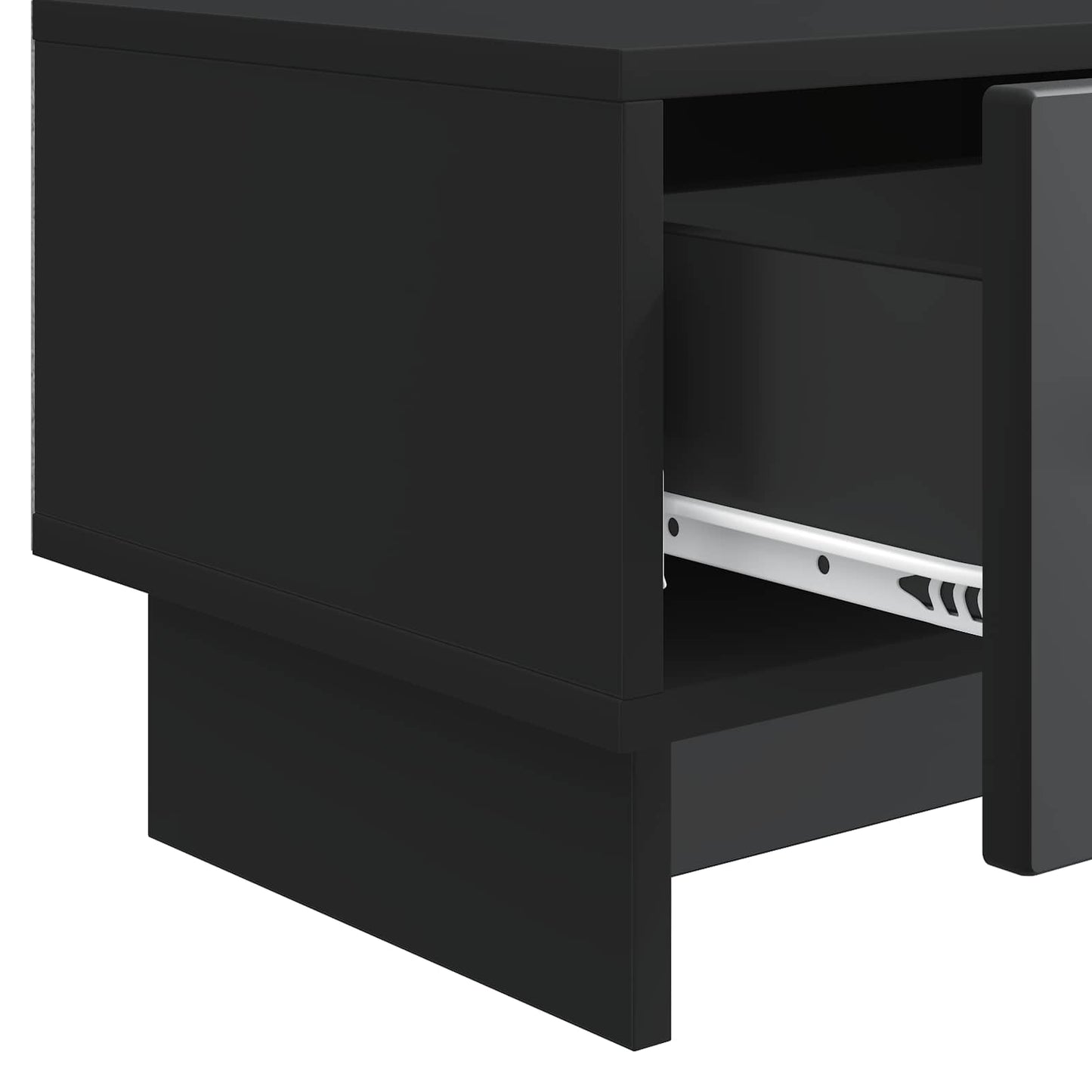 vidaXL TV Cabinet with Drawer Black 147 x 34.5 x 30 cm Engineered Wood