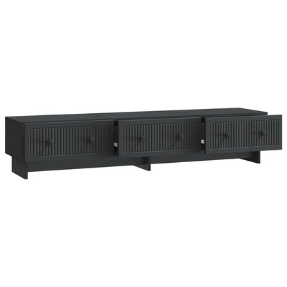 vidaXL TV Cabinet with Drawer Black 147 x 34.5 x 30 cm Engineered Wood