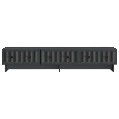 vidaXL TV Cabinet with Drawer Black 147 x 34.5 x 30 cm Engineered Wood