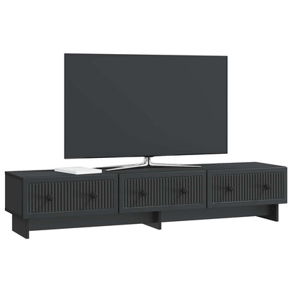 vidaXL TV Cabinet with Drawer Black 147 x 34.5 x 30 cm Engineered Wood