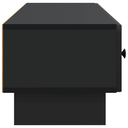 vidaXL TV Cabinet with Drawer Black 147 x 34.5 x 30 cm Engineered Wood