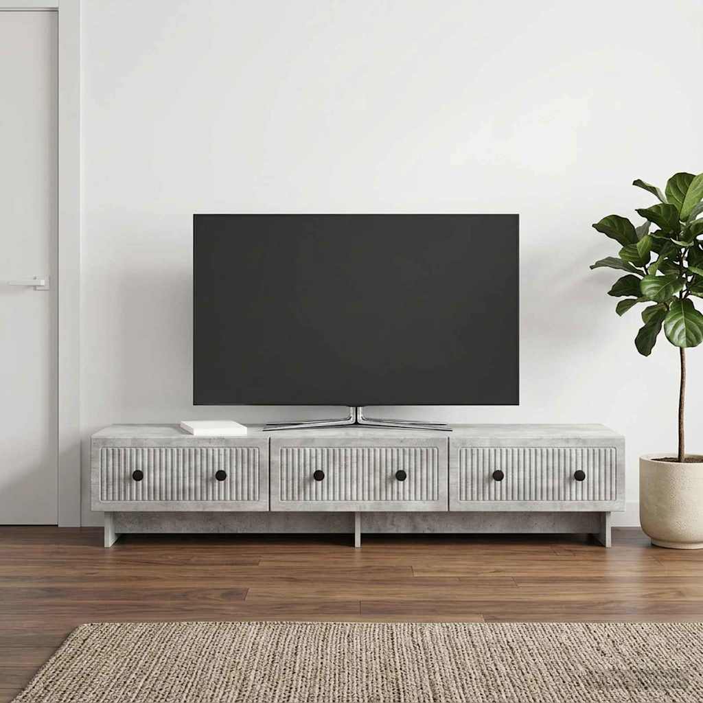 vidaXL TV Cabinet Concrete Grey 147 x 34.5 x 30 cm Engineered Wood