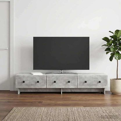 vidaXL TV Cabinet Concrete Grey 147 x 34.5 x 30 cm Engineered Wood