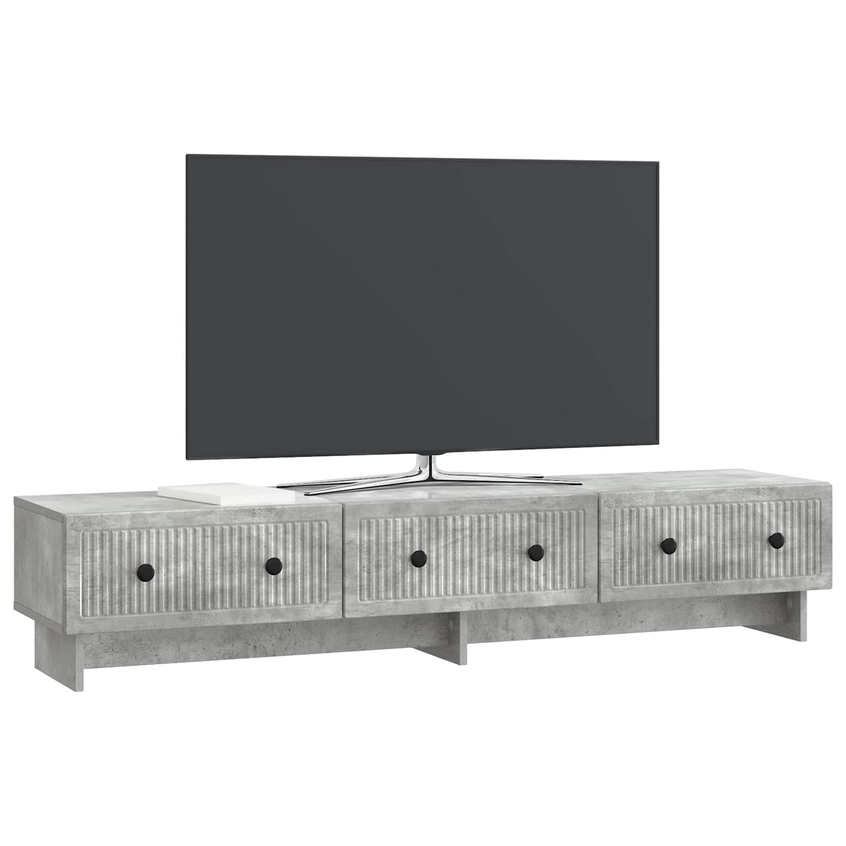 vidaXL TV Cabinet 147 x 34.5 x 30 cm Concrete Grey Engineered Wood