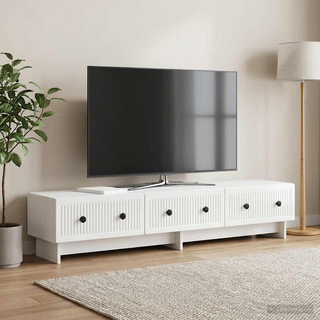 vidaXL TV Cabinet High Gloss White 147 x 34.5 x 30 cm Engineered Wood